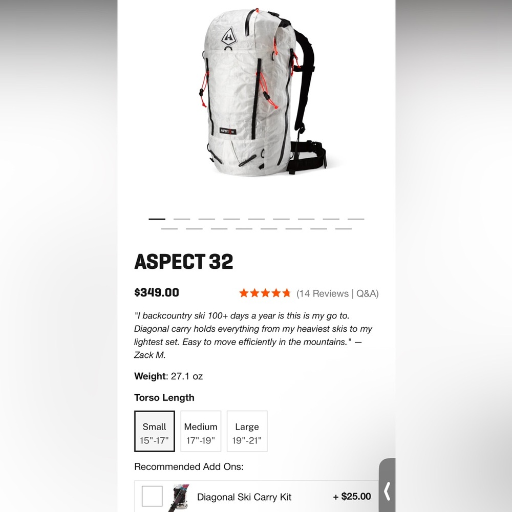 Hyperlite Aspect 32 backpack - Picture 3 of 4